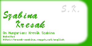 szabina kresak business card